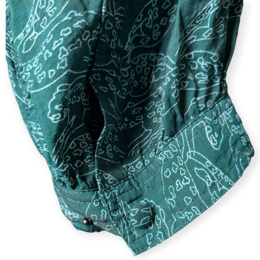 Anthropologie Teal Green Printed Mini Dress - Picture 8 of 10